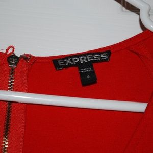 Express Red Body Con Dress